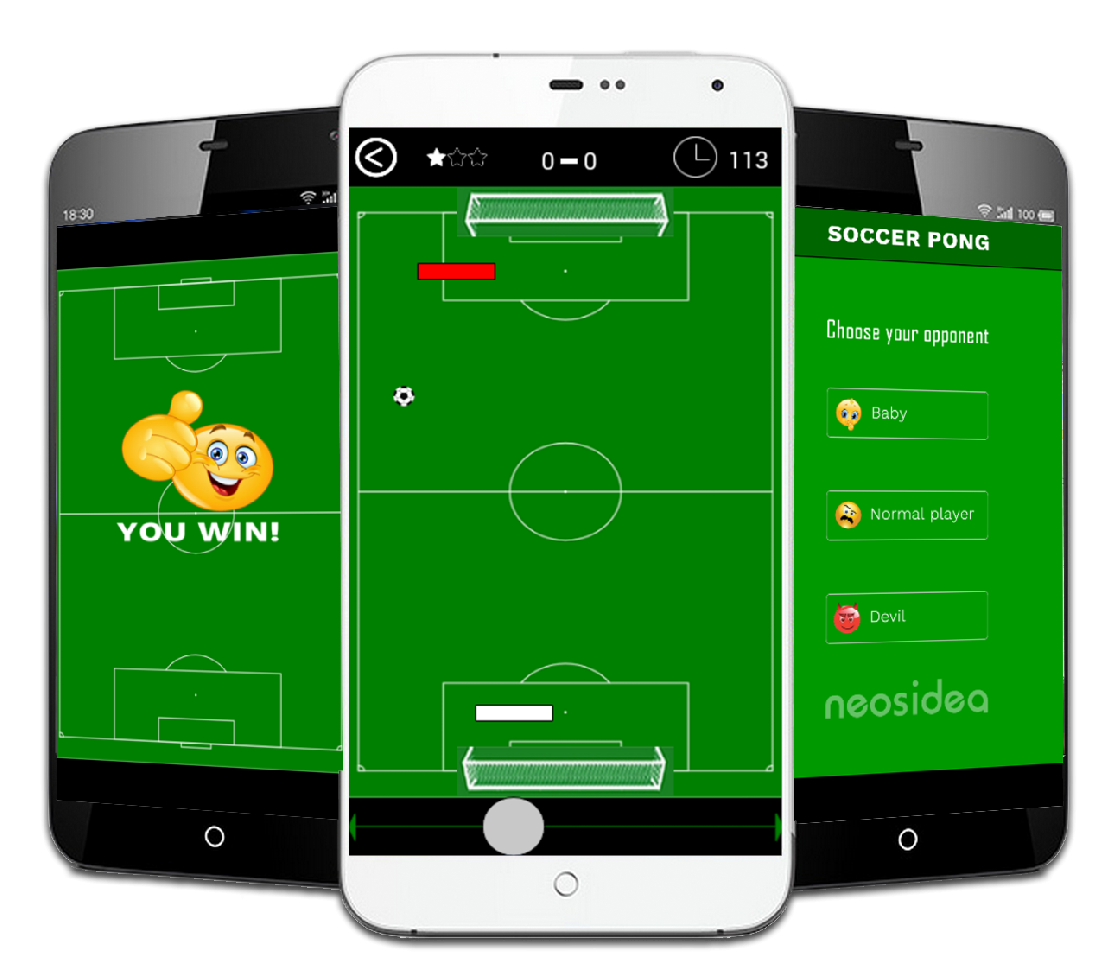 Soccer Pong mobile game Android, iOS, Windows Mobile